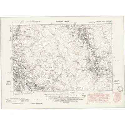 1943 Map of Glamorgan XXVIII.SE, 1949 Print