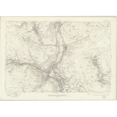 1914 Map of Glamorgan XXVIII, 1921 Print