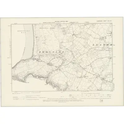 1896 Map of Glamorgan XXX.NE, 1900 Print