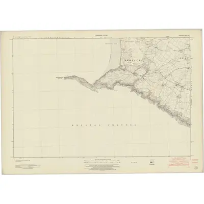 1948 Map of Glamorgan XXX, 1953 Print