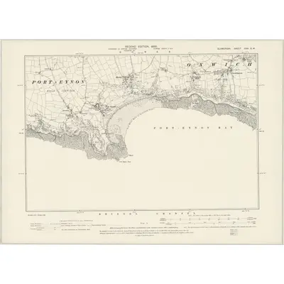 1896 Map of Glamorgan XXXI.SW, 1900 Print