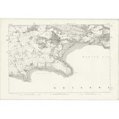 1877 Map of Glamorgan XXXI, 1884 Print