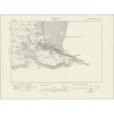 1913 Map of Glamorgan XXXII.NE, 1921 Print