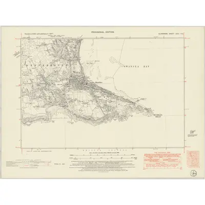 1947 Map of Glamorgan XXXII.NE, 1951 Print