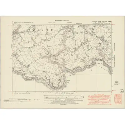 1947 Map of Glamorgan XXXII.NW & SW, 1951 Print