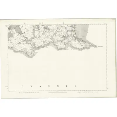 1877 Map of Glamorgan XXXII, 1883 Print