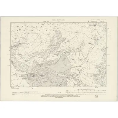 1897 Map of Glamorgan XXXIII.NE, 1900 Print