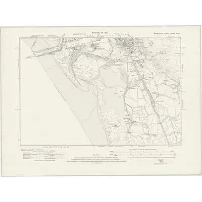 1913 Map of Glamorgan XXXIII.NW, 1921 Print