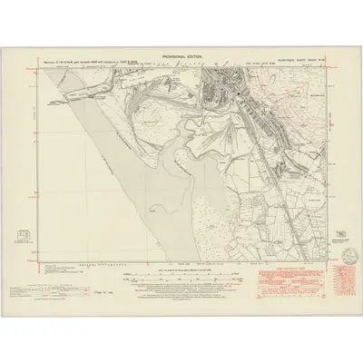 1947 Map of Glamorgan XXXIII.NW, 1951 Print