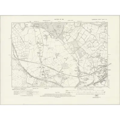 1914 Map of Glamorgan XXXIII.SE, 1921 Print