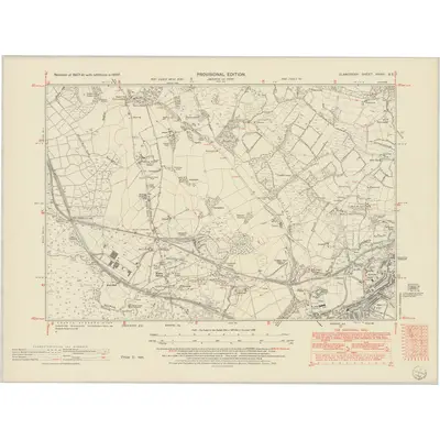 1947 Map of Glamorgan XXXIII.SE, 1952 Print
