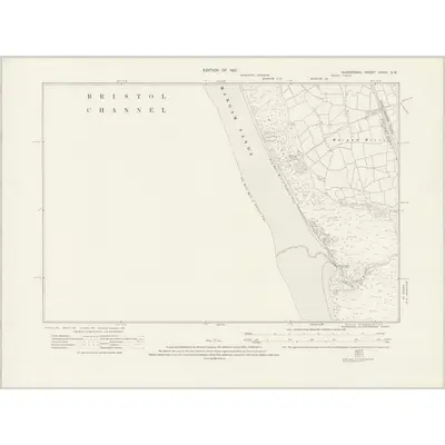 1914 Map of Glamorgan XXXIII.SW, 1921 Print