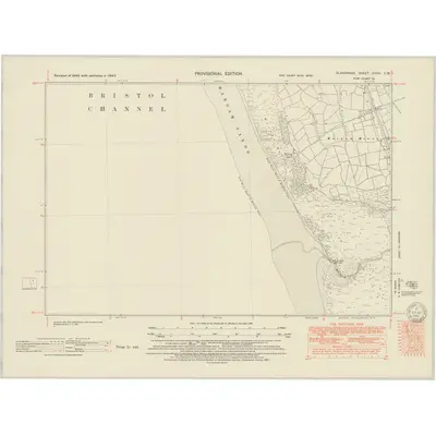 1947 Map of Glamorgan XXXIII.SW, 1951 Print
