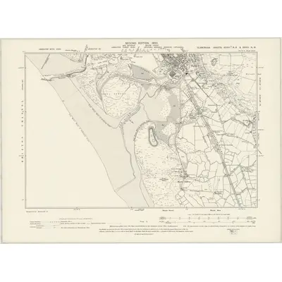 1896 Map of Glamorgan XXXIIIA.NE & XXXIII.NW, 1900 Print