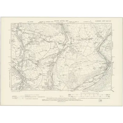 1897 Map of Glamorgan XXXIV.NE, 1900 Print