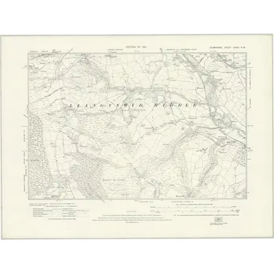 1913 Map of Glamorgan XXXIV.NW, 1921 Print