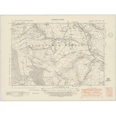 1938 Map of Glamorgan XXXIV.NW, 1948 Print