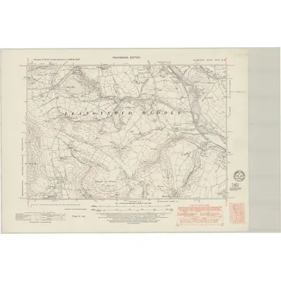 1947 Map of Glamorgan XXXIV.NW, 1949 Print