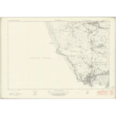 1947 Map of Glamorgan XXXIX, 1949 Print