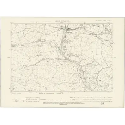 1897 Map of Glamorgan XXXV.NE, 1900 Print