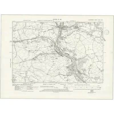 1914 Map of Glamorgan XXXV.NE, 1938 Print