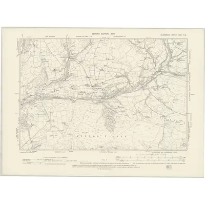 1897 Map of Glamorgan XXXV.NW, 1900 Print