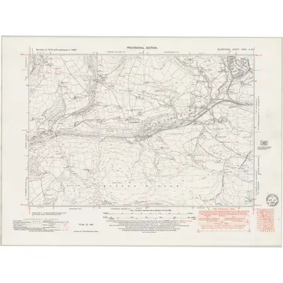 1938 Map of Glamorgan XXXV.NW, 1949 Print