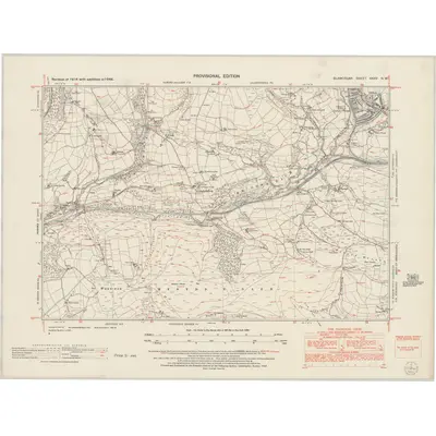 1948 Map of Glamorgan XXXV.NW, 1953 Print