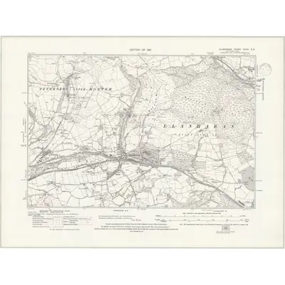 1914 Map of Glamorgan XXXV.SE, 1938 Print