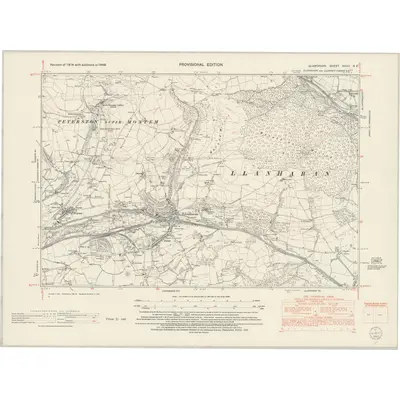 1948 Map of Glamorgan XXXV.SE, 1953 Print