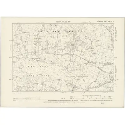 1897 Map of Glamorgan XXXV.SW, 1900 Print