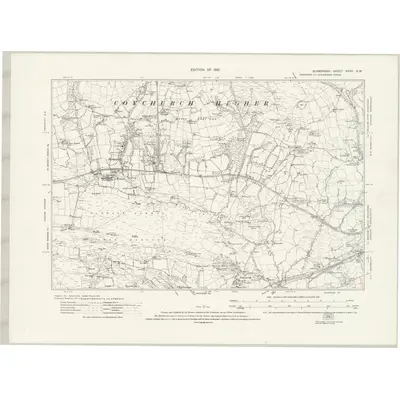 1914 Map of Glamorgan XXXV.SW, 1921 Print