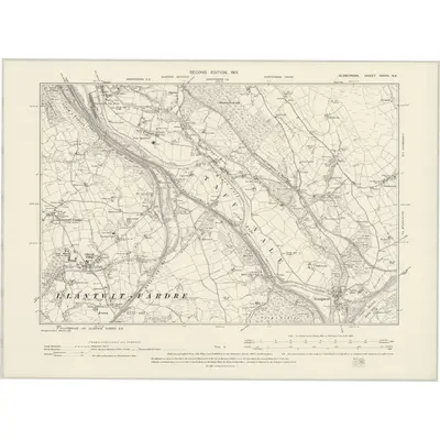 1898 Map of Glamorgan XXXVI.NE, 1901 Print