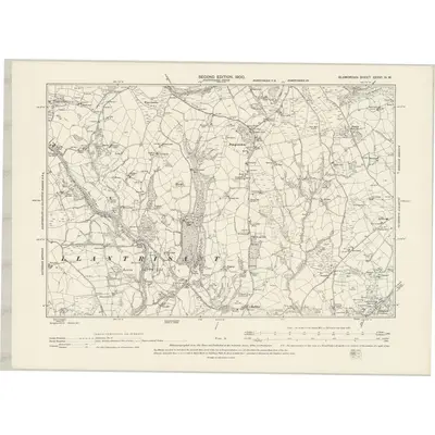 1897 Map of Glamorgan XXXVI.NW, 1900 Print