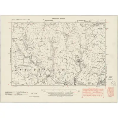 1947 Map of Glamorgan XXXVI.NW, 1950 Print