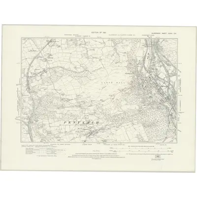 1915 Map of Glamorgan XXXVI.SE, 1921 Print