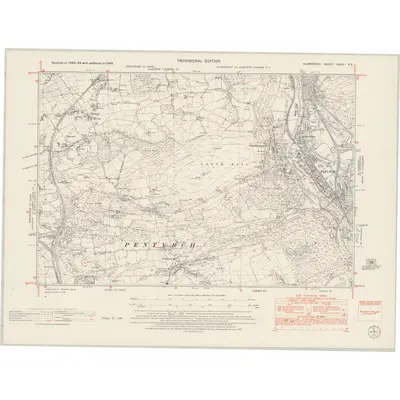 1948 Map of Glamorgan XXXVI.SE, 1953 Print