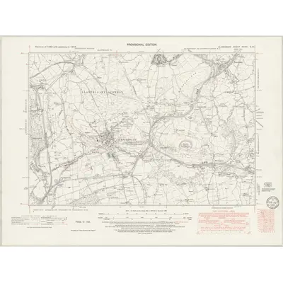1947 Map of Glamorgan XXXVI.SW, 1949 Print