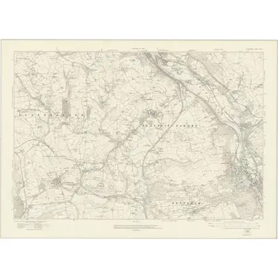 1914 Map of Glamorgan XXXVI, 1921 Print