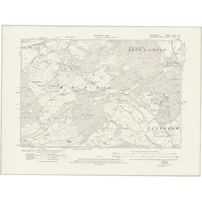 1914 Map of Glamorgan XXXVII.NE, 1922 Print