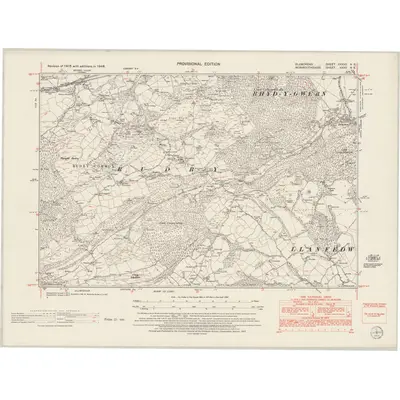 1948 Map of Glamorgan XXXVII.NE, 1953 Print