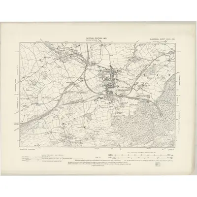 1898 Map of Glamorgan XXXVII.NW, 1901 Print