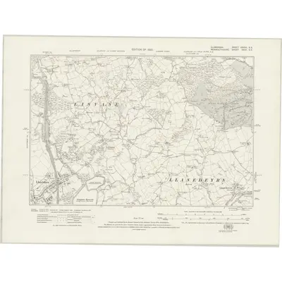 1915 Map of Glamorgan XXXVII.SE, 1922 Print