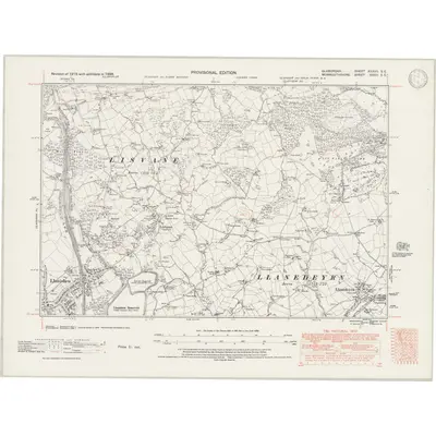 1938 Map of Glamorgan XXXVII.SE, 1947 Print