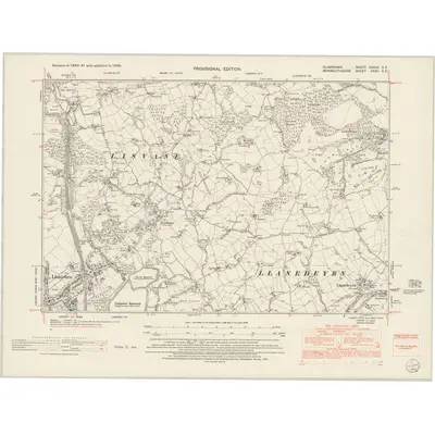 1948 Map of Glamorgan XXXVII.SE, 1953 Print