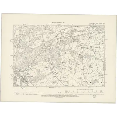 1898 Map of Glamorgan XXXVII.SW, 1901 Print