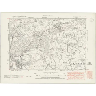 1938 Map of Glamorgan XXXVII.SW, 1947 Print