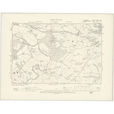 1898 Map of Glamorgan XXXVIII.NW, 1901 Print