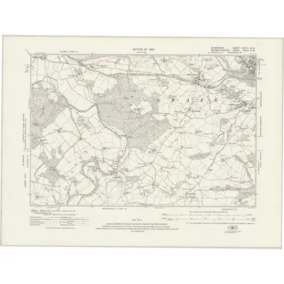 1916 Map of Glamorgan XXXVIII.NW, 1922 Print