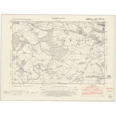 1948 Map of Glamorgan XXXVIII.NW, 1953 Print